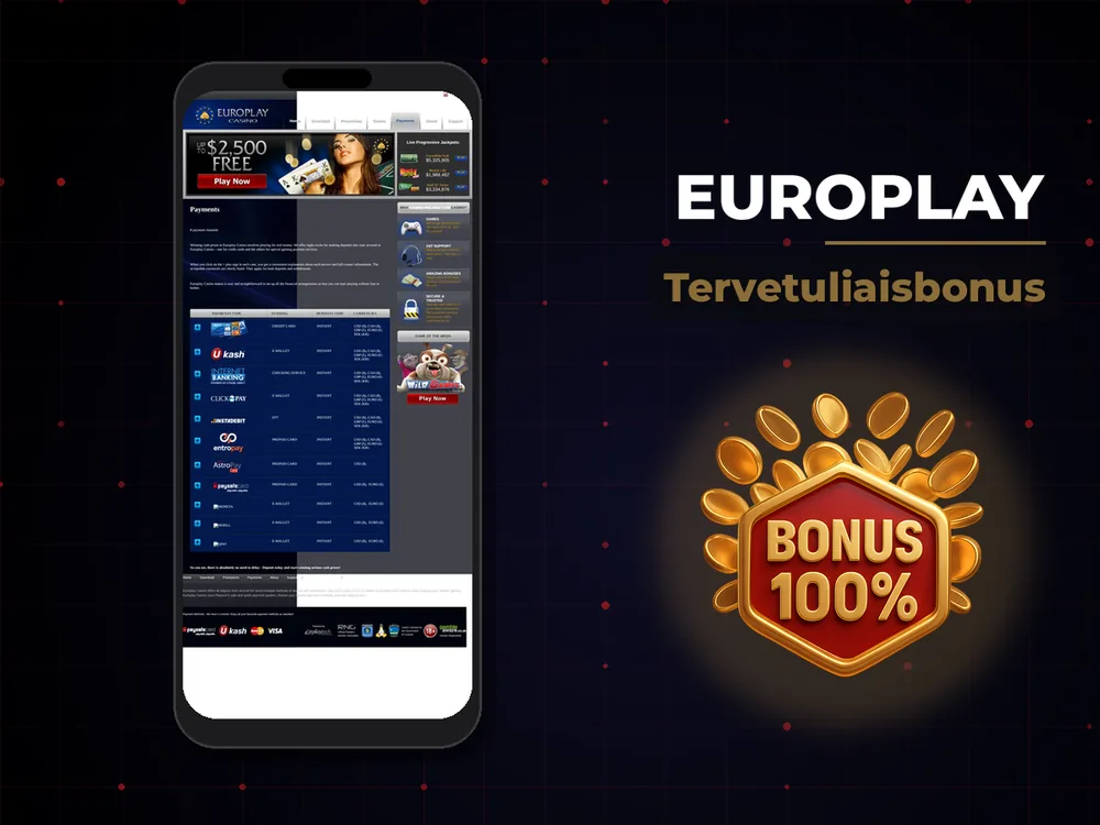 Europlay - Tervetuliaisbonus